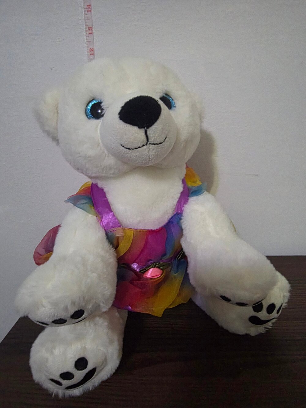 The Bear Factory "Snowpuff" Polar Bear Plush in dress
